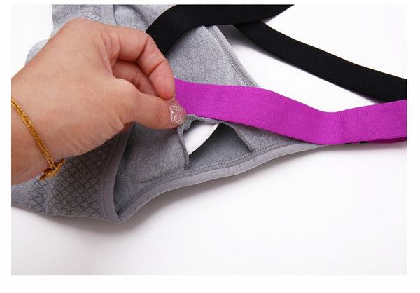 + Crossed-back Fitness/Yoga Sports Bra +