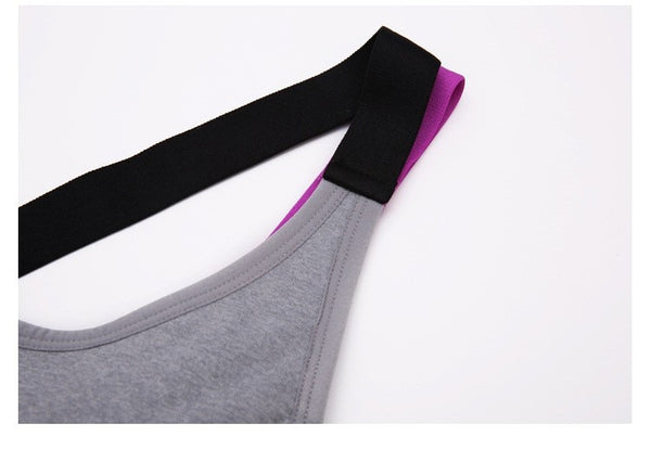 + Crossed-back Fitness/Yoga Sports Bra +