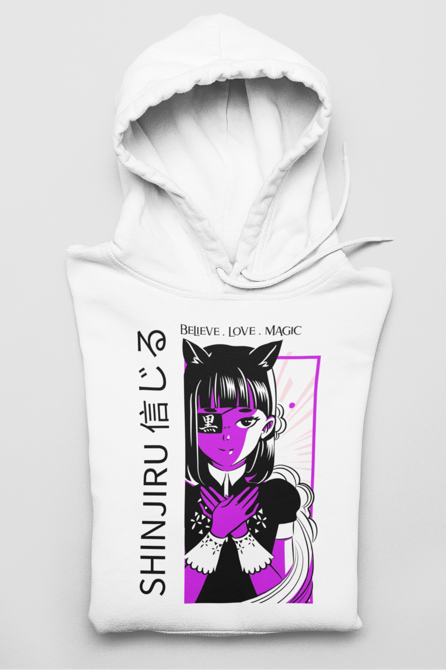 パーカー・フーディ [EMEW] Sinsaru Hoodie Shinjiru Anime Hoodie - Purple Maid - Unisex Designer Hoodie