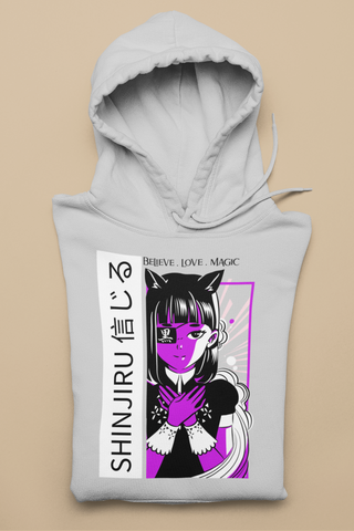 Shinjiru Anime Hoodie - Purple Maid - Unisex Designer Hoodie, Streetwear