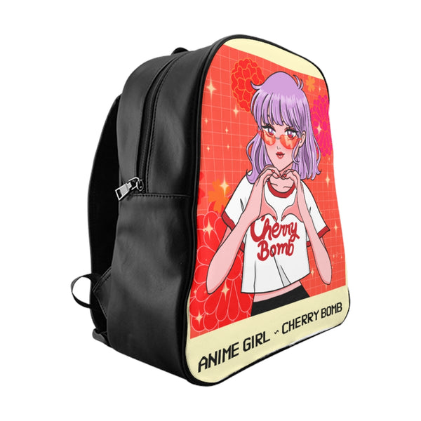 Tokyo Cherry Bomb - Anime Girl - School Backpack