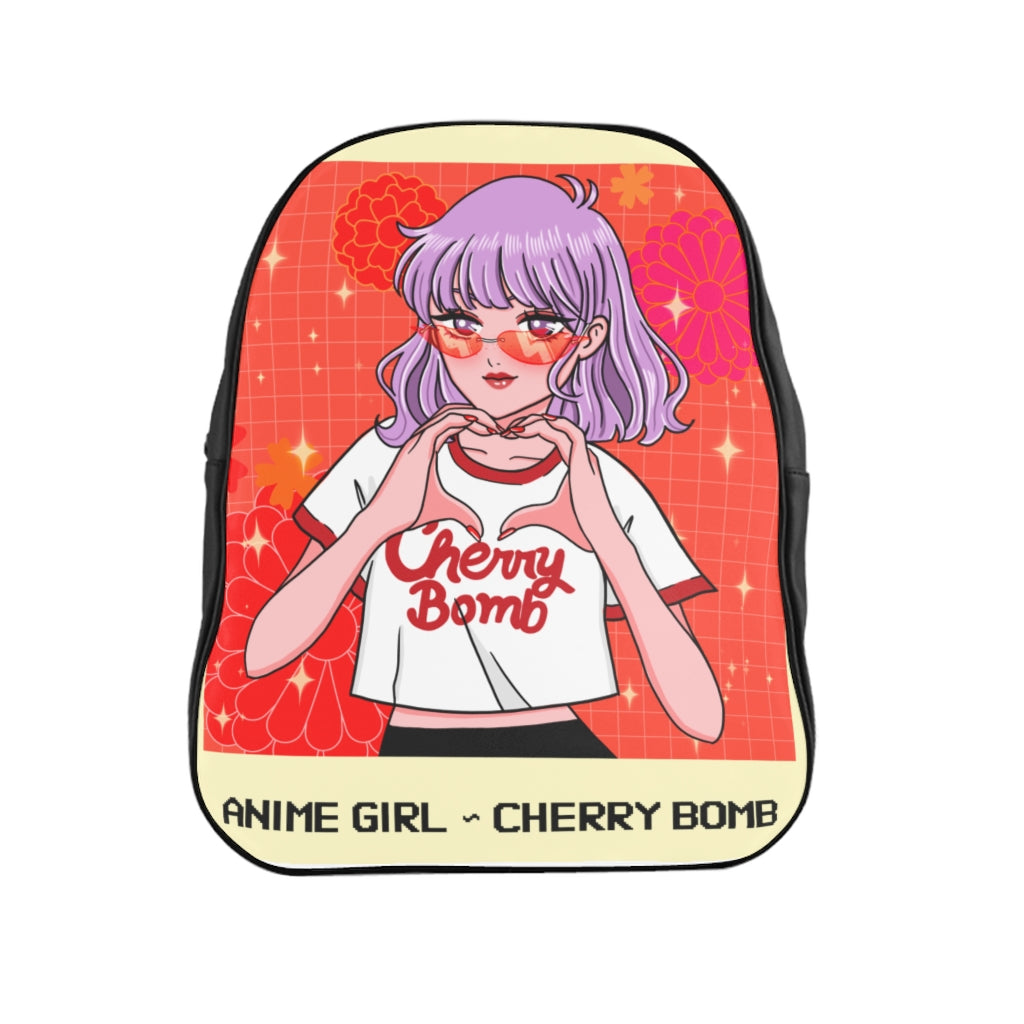 Tokyo Cherry Bomb - Anime Girl - School Backpack