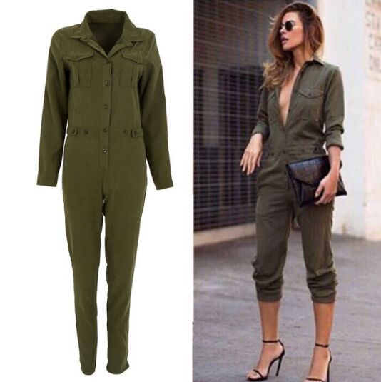 Army Green Rompers for Fall/Winter