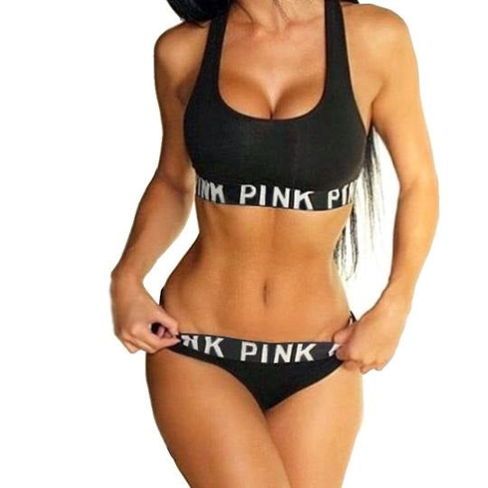 + Sexy 2-Piece PINK Yoga Bra & Underwear Set +