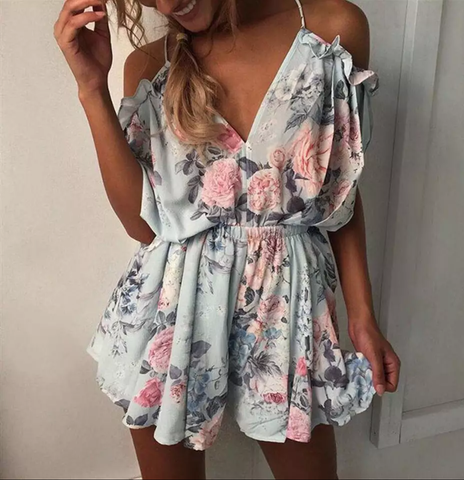 + Bohemian Floral Flair Romper - Oh so playful and fun!+