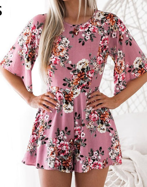 + Bright Floral Romper - Perfect for special occasions! +