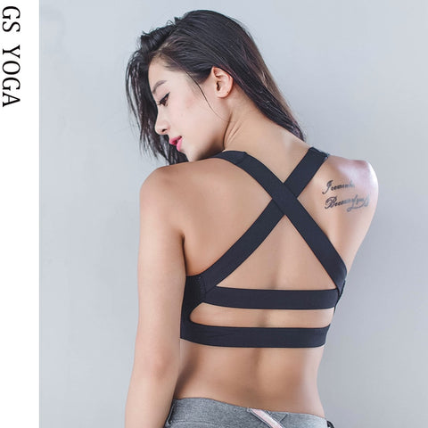 Sexy back x-cross sports bra